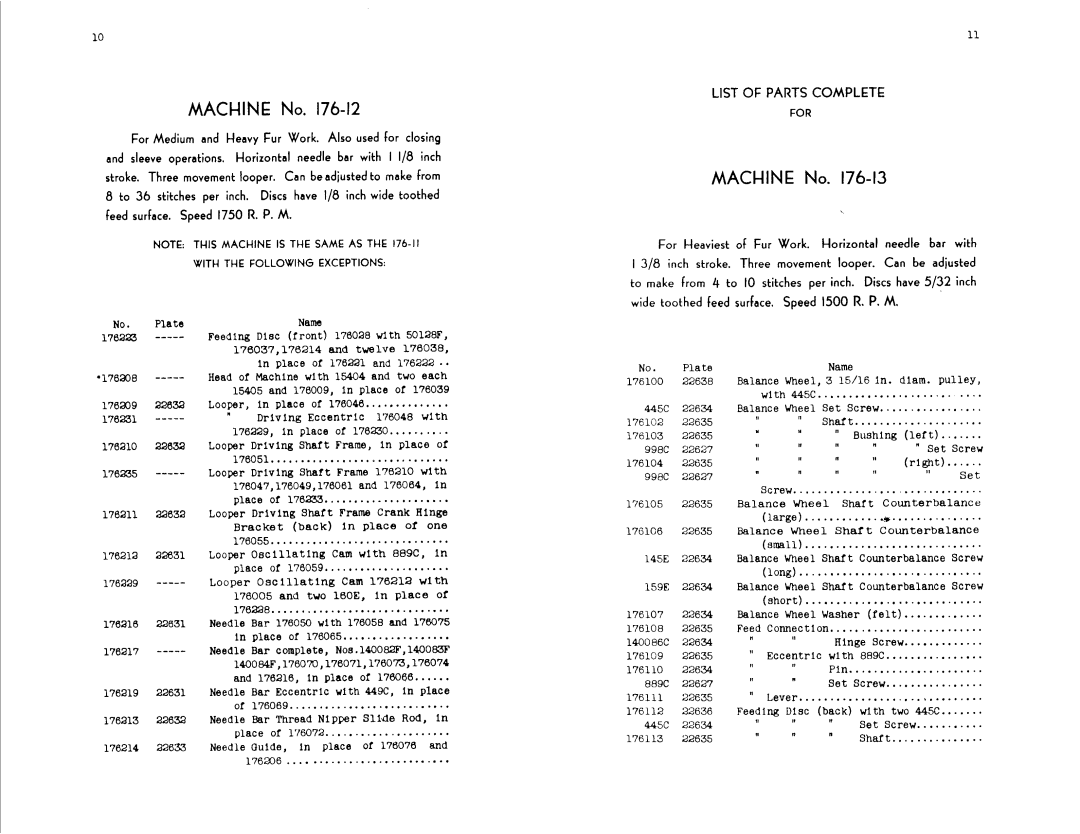 Singer 176-11, 176-13, 176-12 manual 