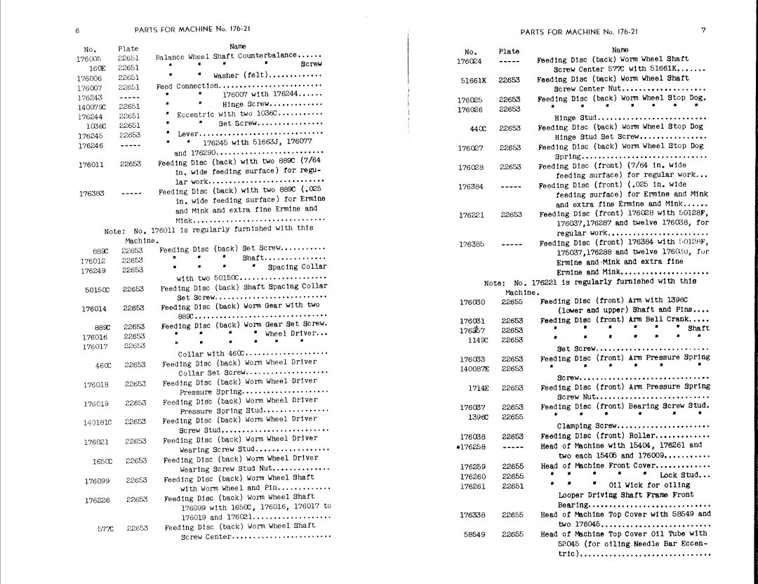 Singer 176-21, 176-22 manual 