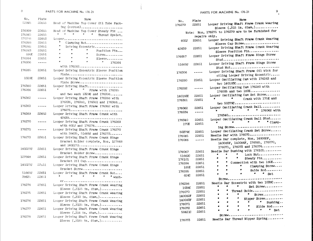 Singer 176-22, 176-21 manual 