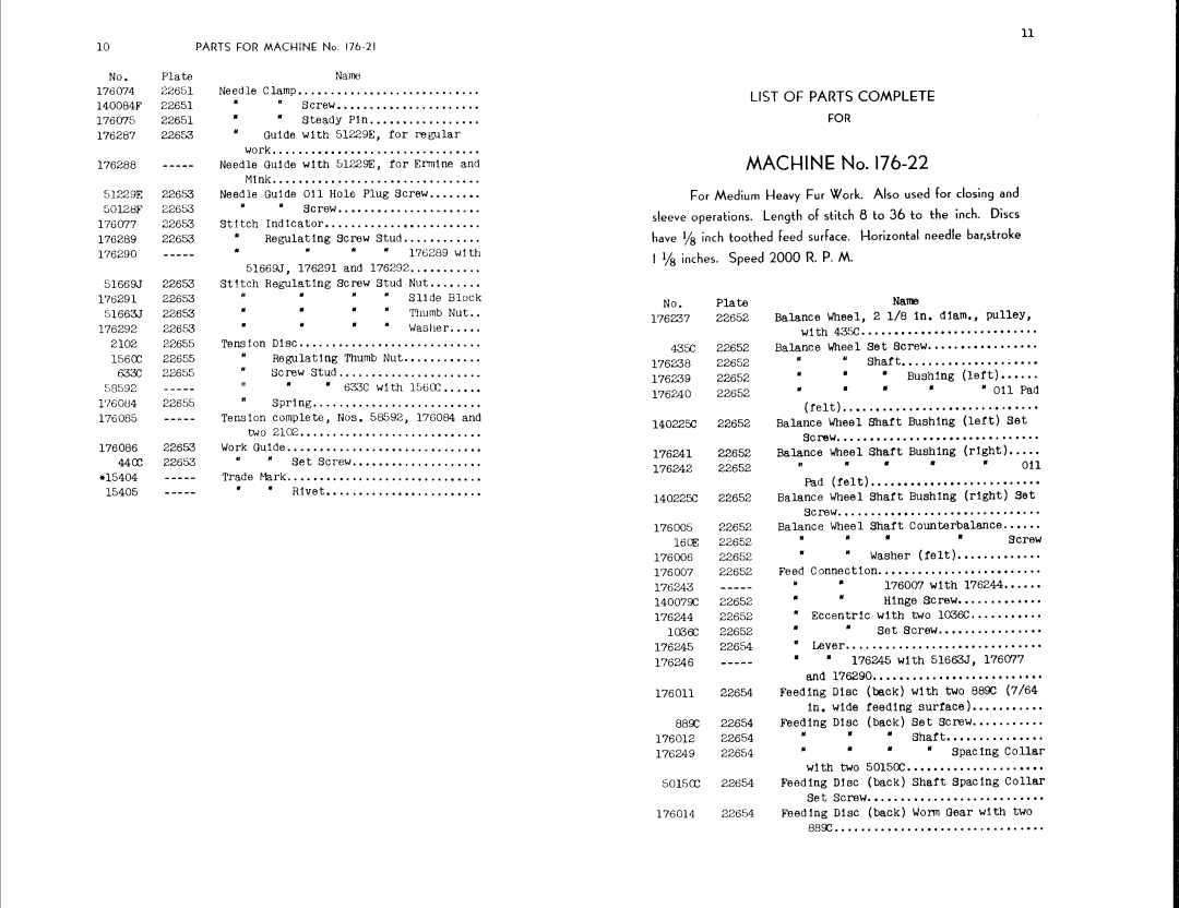 Singer 176-21, 176-22 manual 