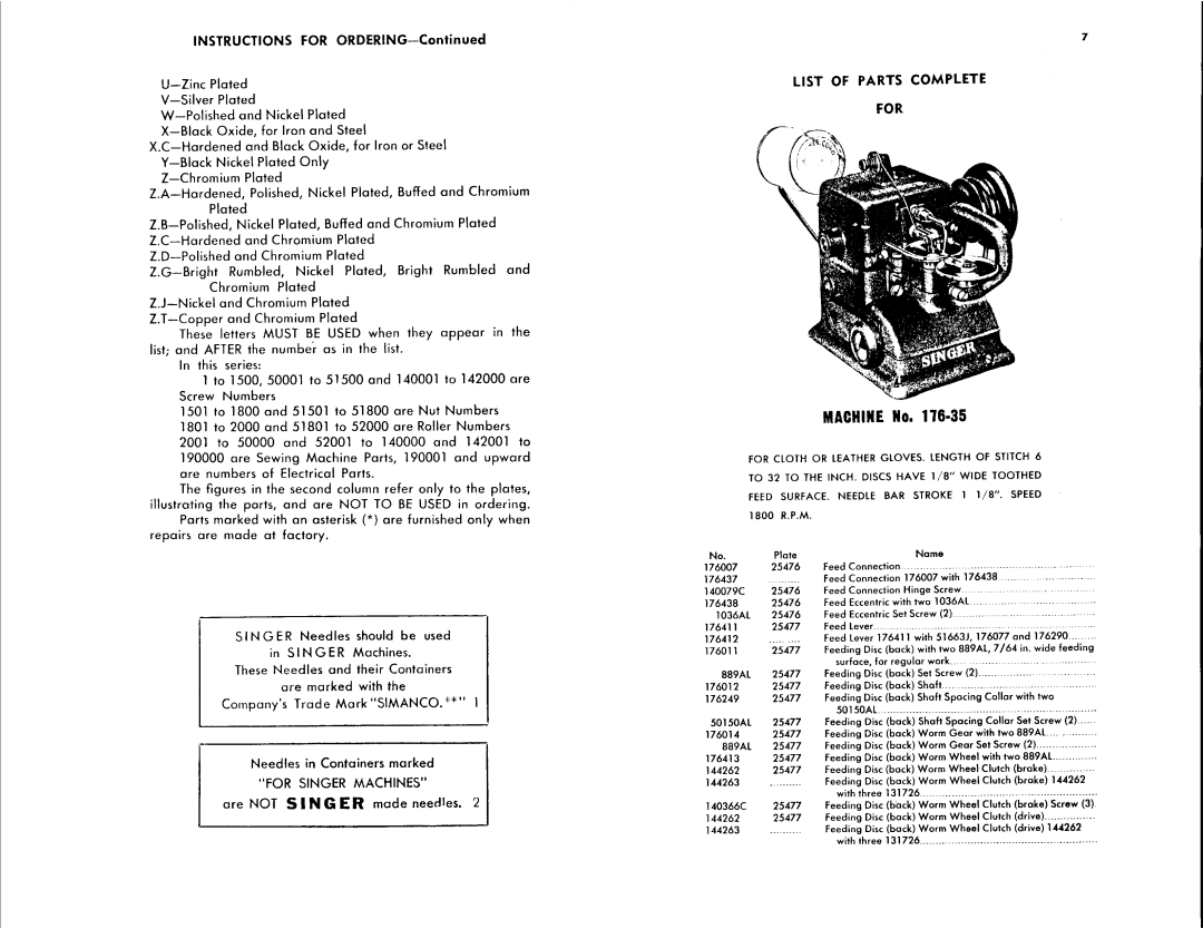 Singer 176-35 manual 