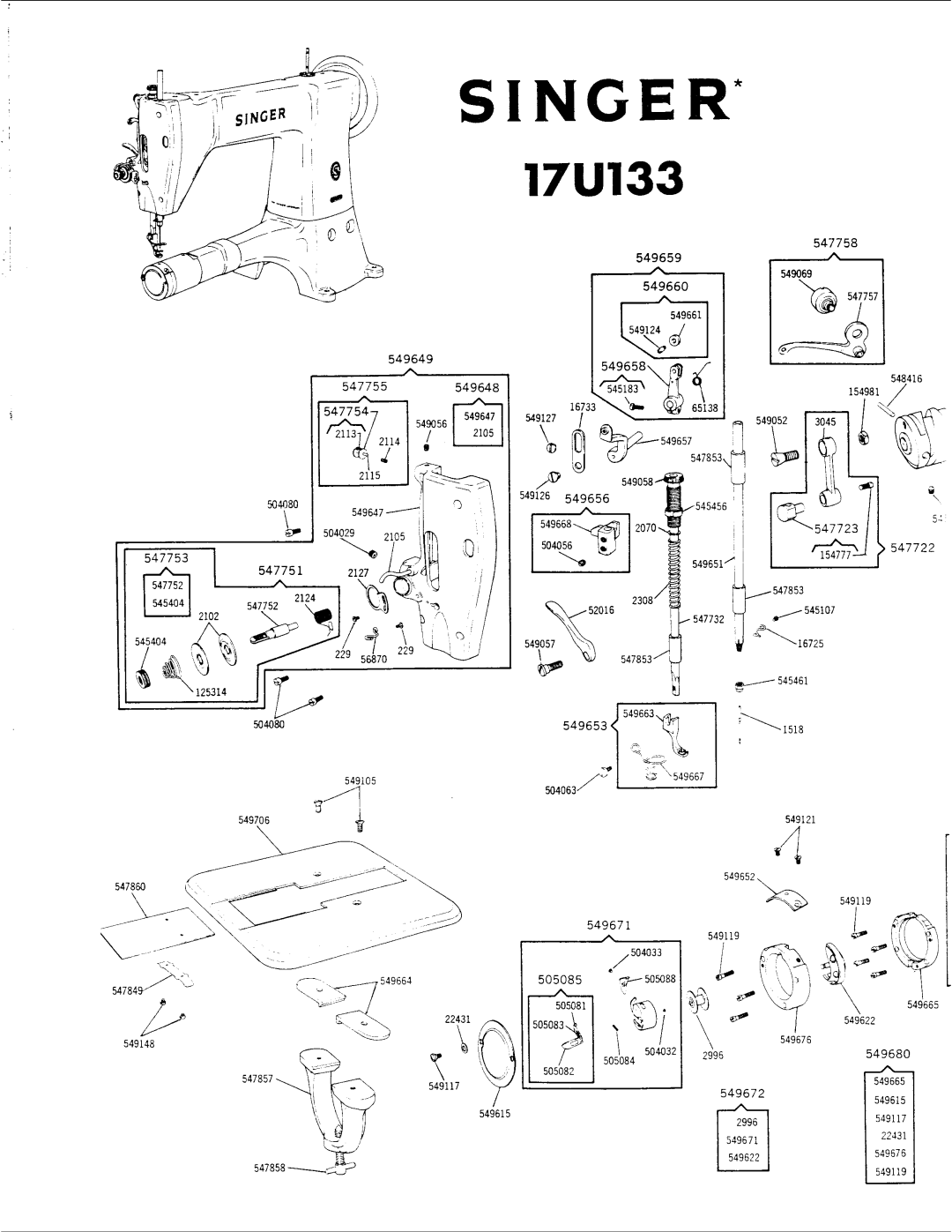 Singer 17U133 manual 