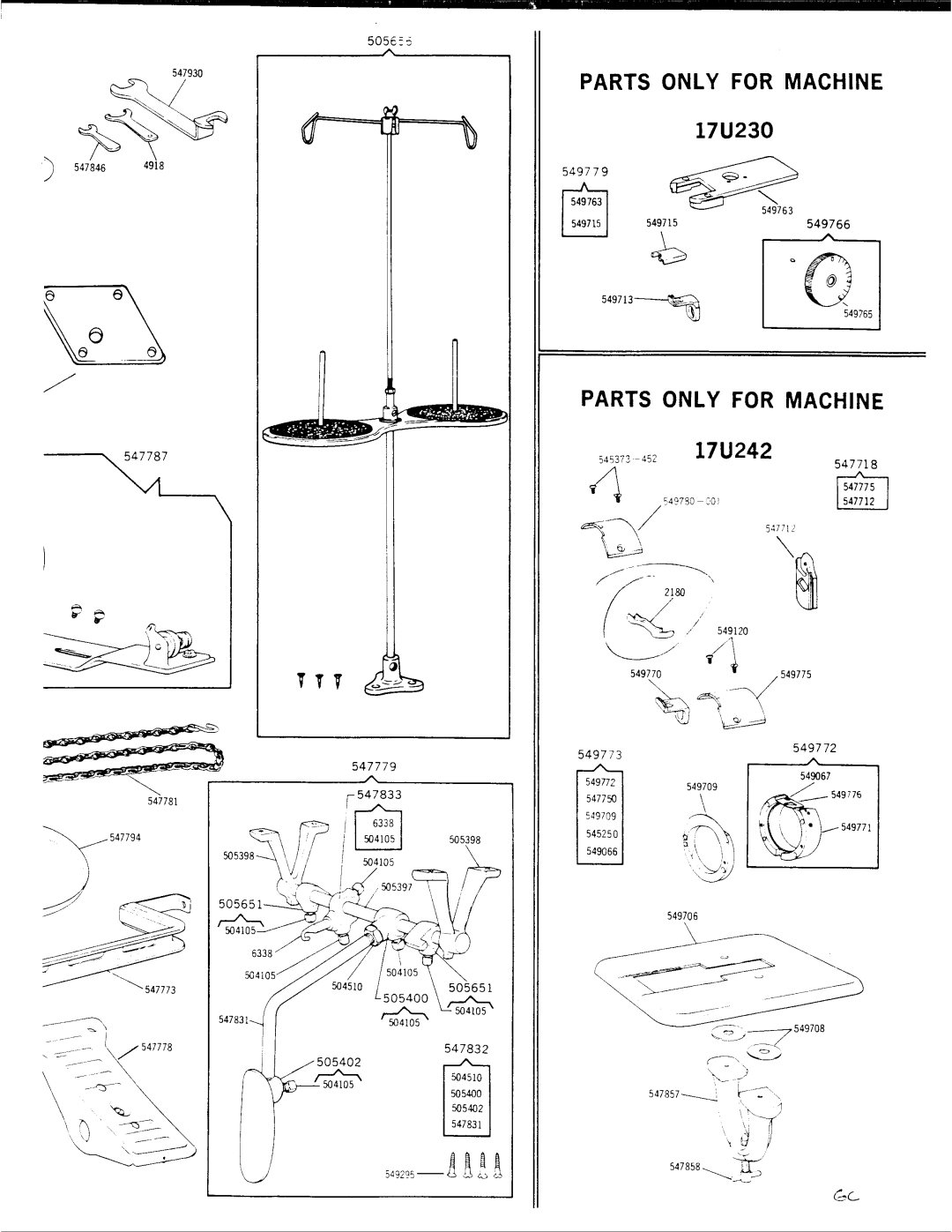 Singer 17U230, 17U241, 17U242 manual 