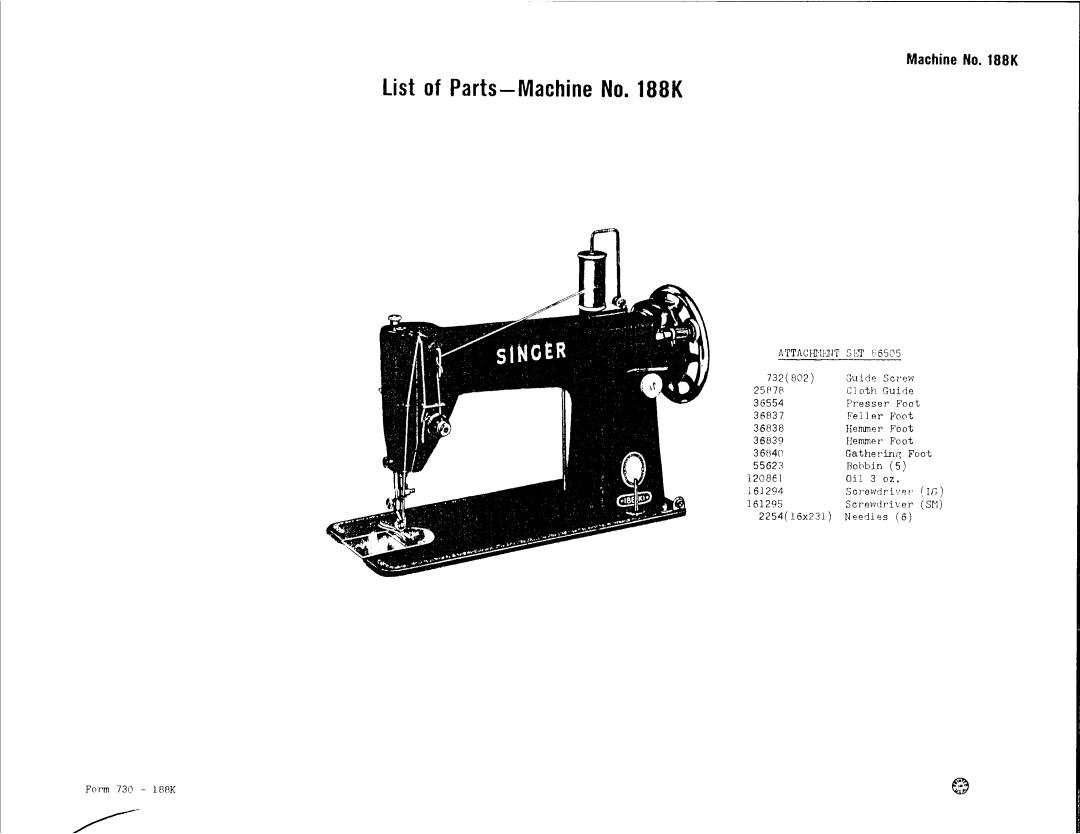 Singer 188K manual 