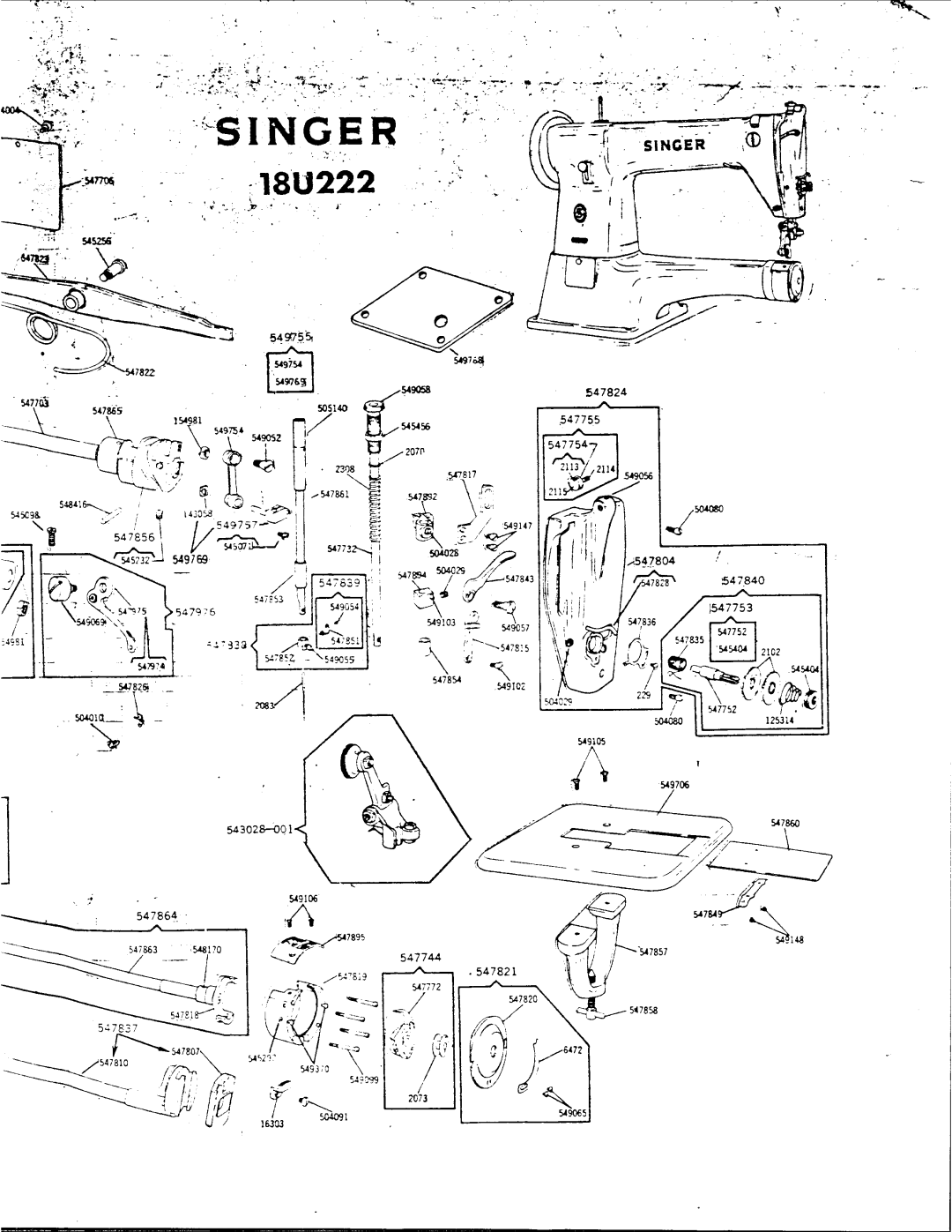 Singer 18U222 manual 