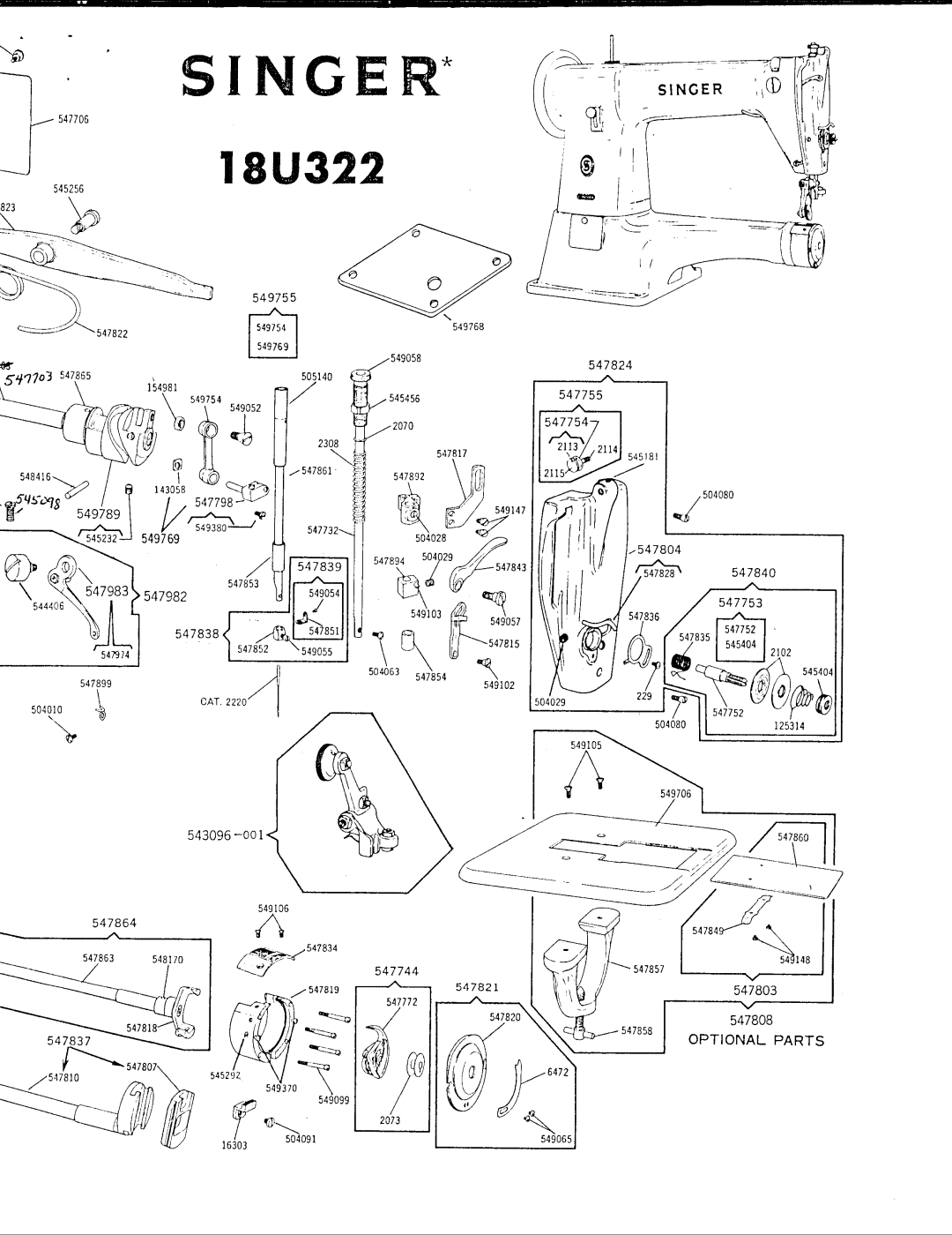 Singer 18U322 manual 