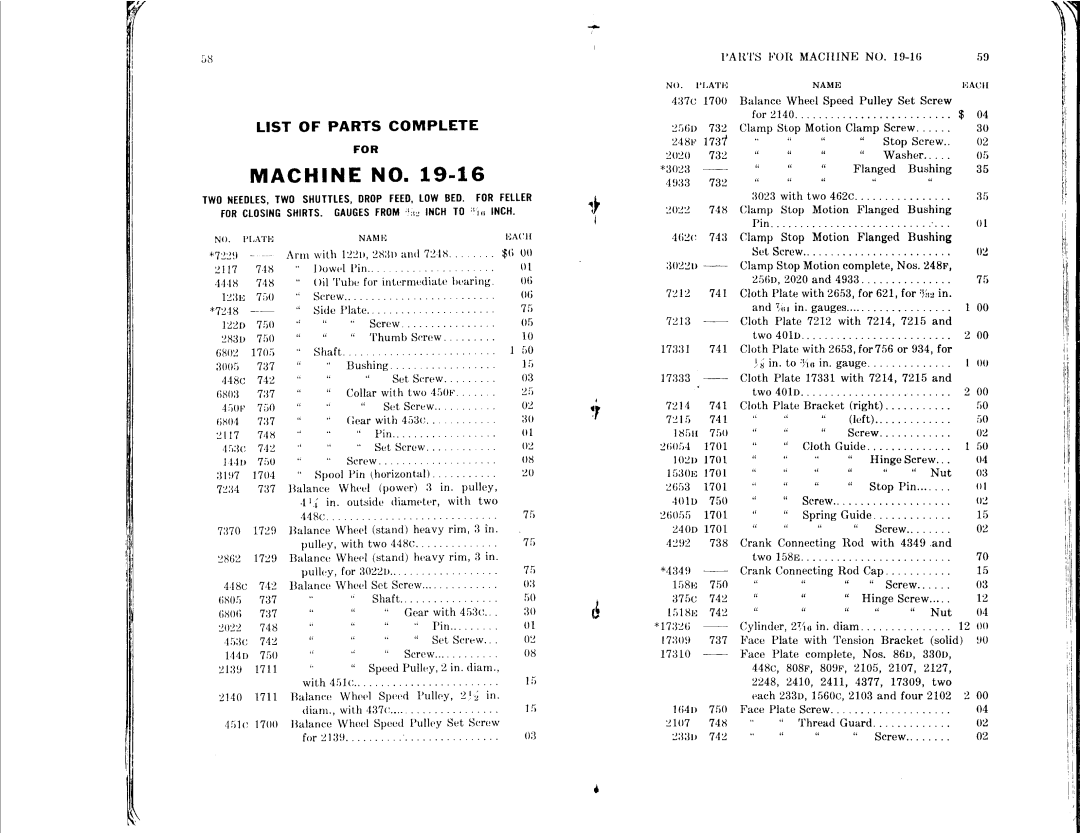 Singer 19-4, 19-5, 19-7, 19-8 manual 