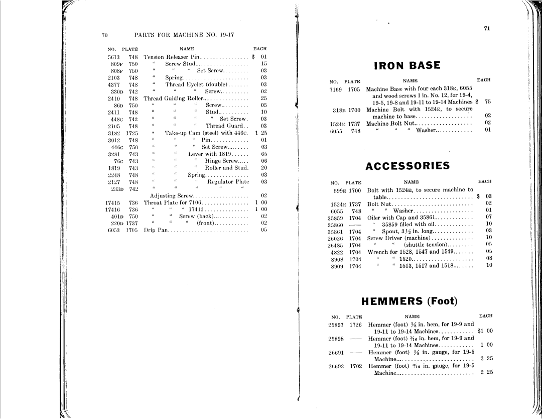 Singer 19-8, 19-5, 19-4, 19-7 manual 