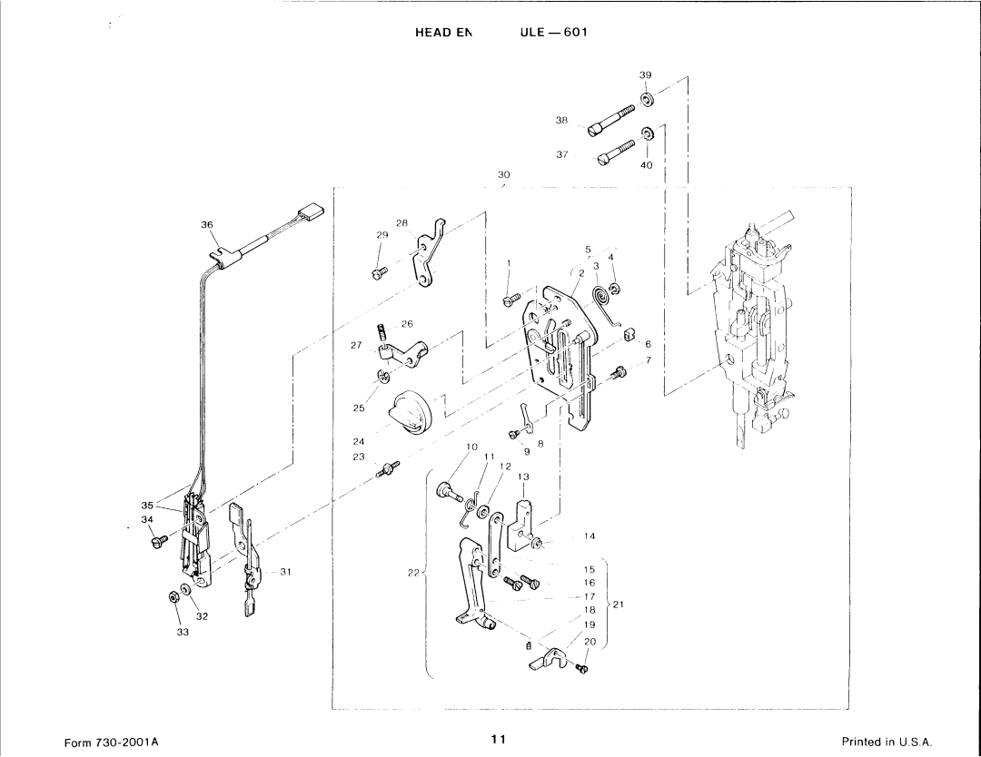 Singer 2001A manual 