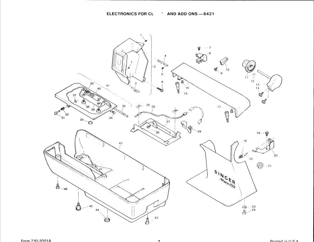 Singer 2001A manual 