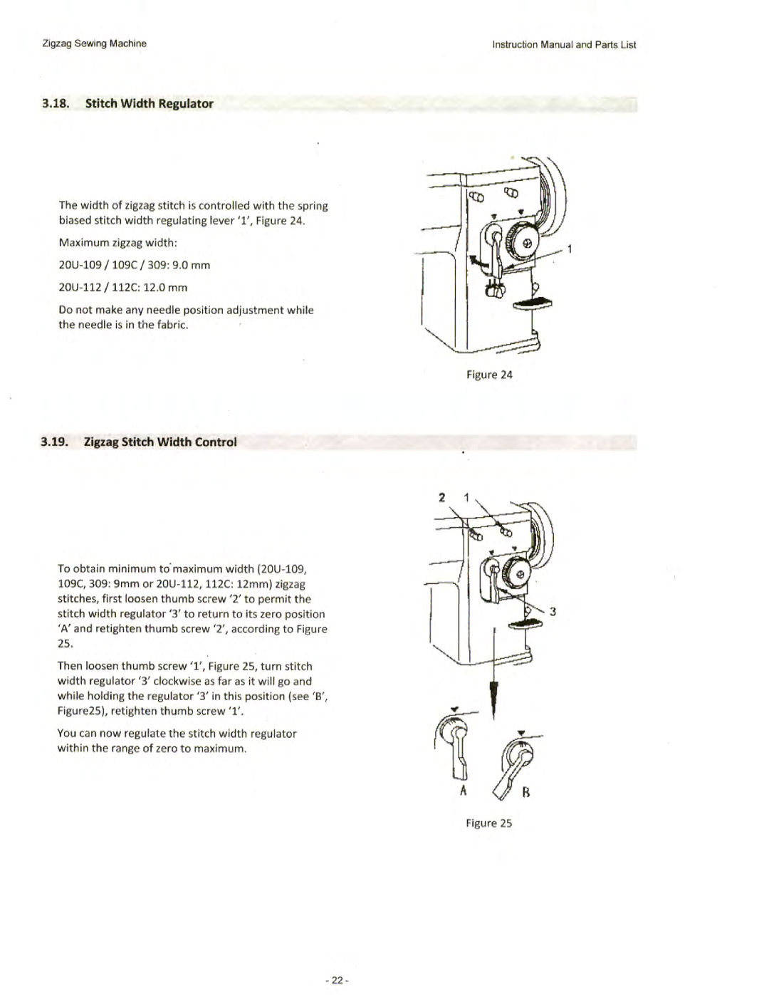 Singer 112, 20U-109C manual 