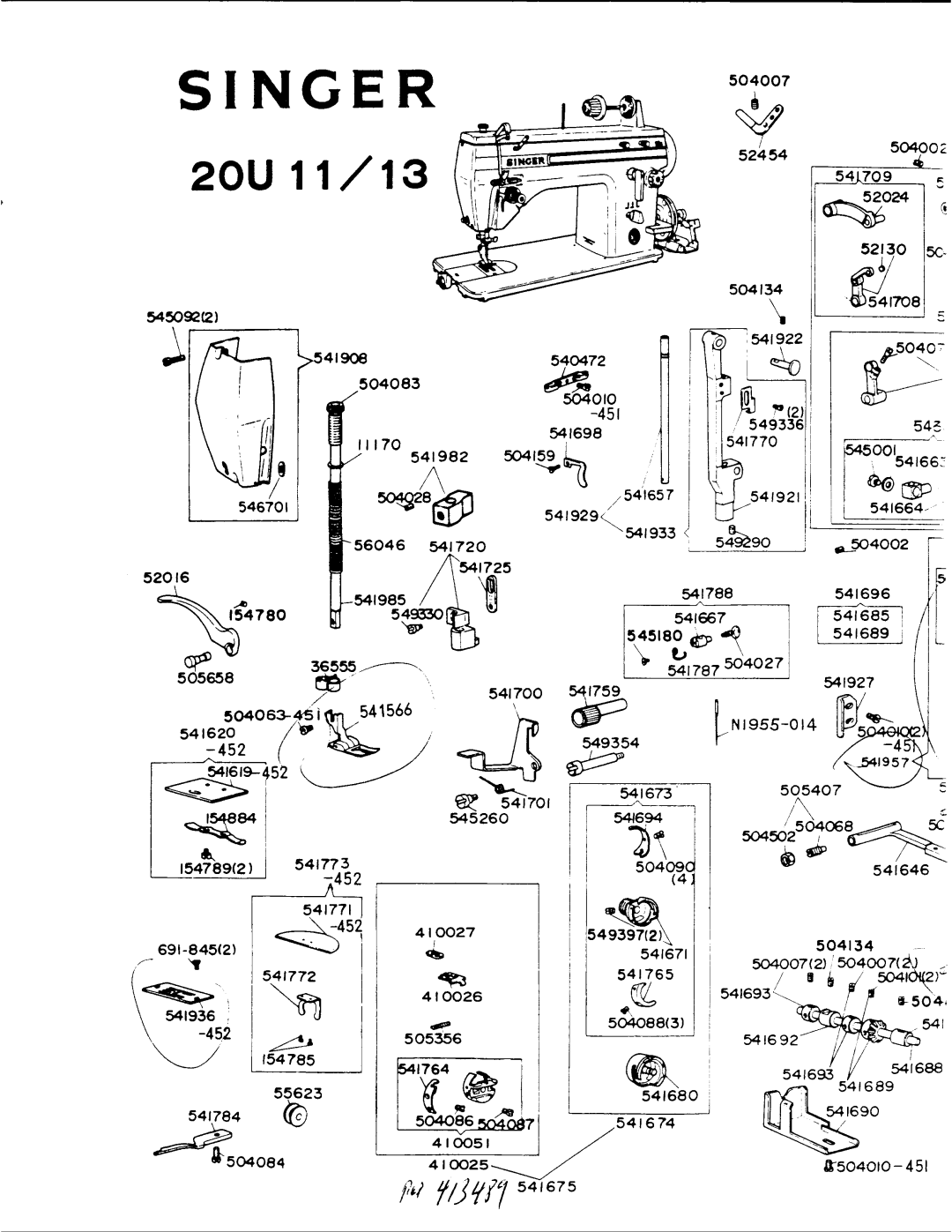 Singer 20U13, 20U11 manual 