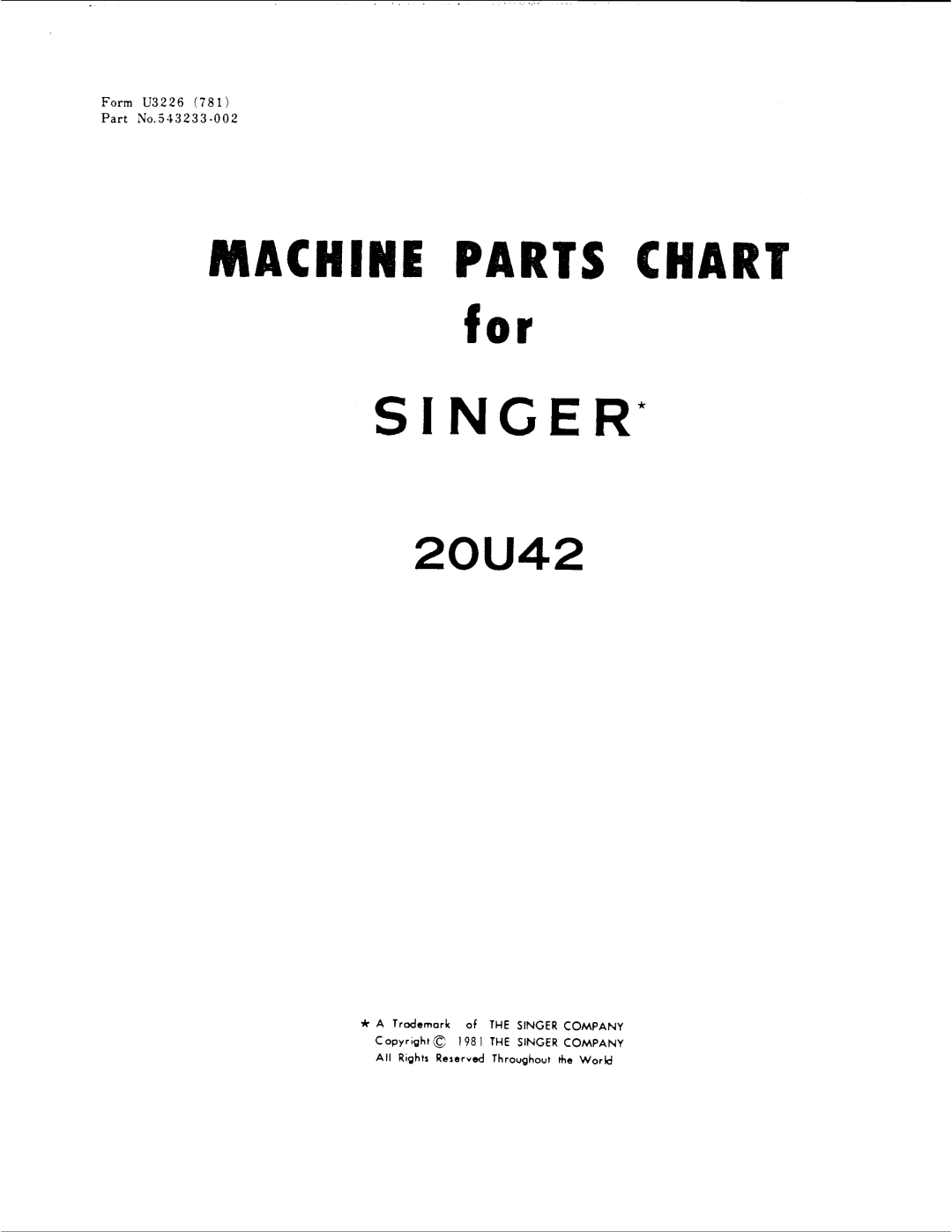 Singer 20U42 manual 