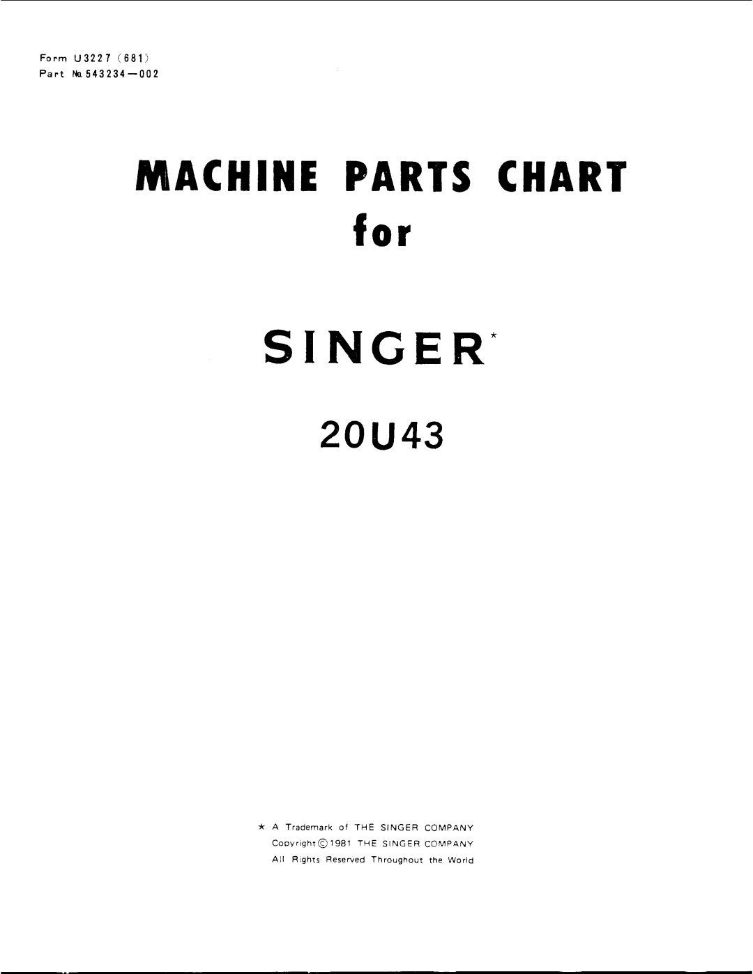 Singer 20U43 manual 