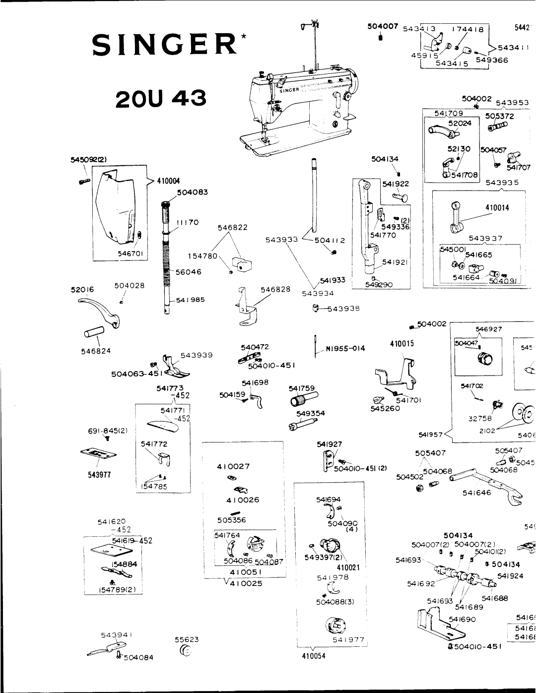 Singer 20U43 manual 