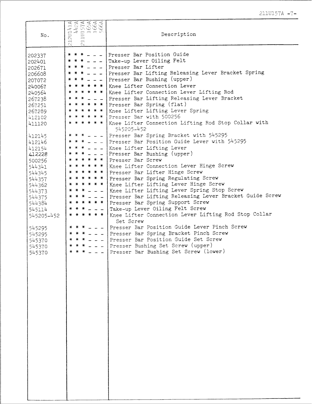 Singer 211U157A manual 