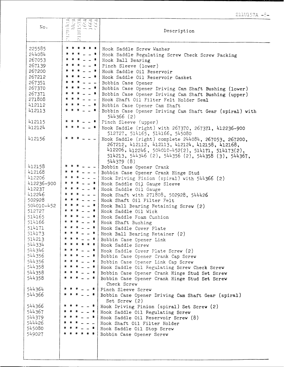 Singer 211U157A manual 
