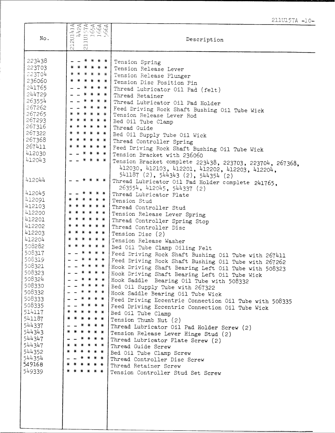 Singer 211U157A manual 