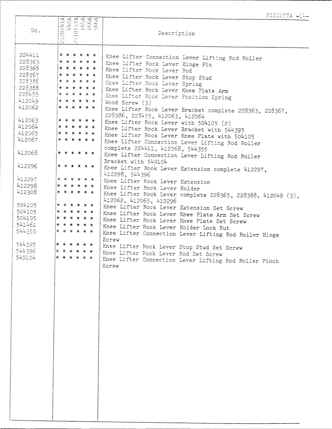 Singer 211U157A manual 