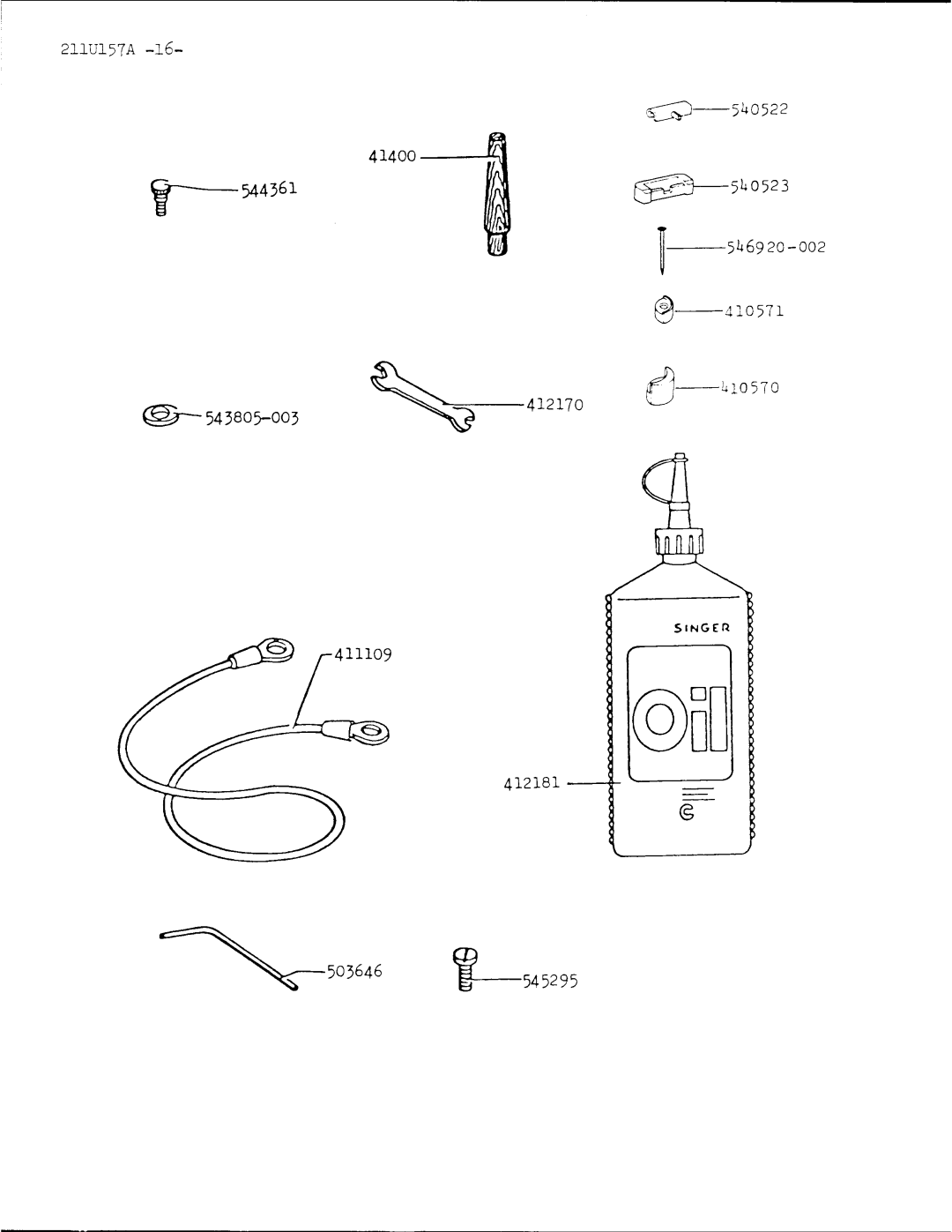 Singer 211U157A manual 