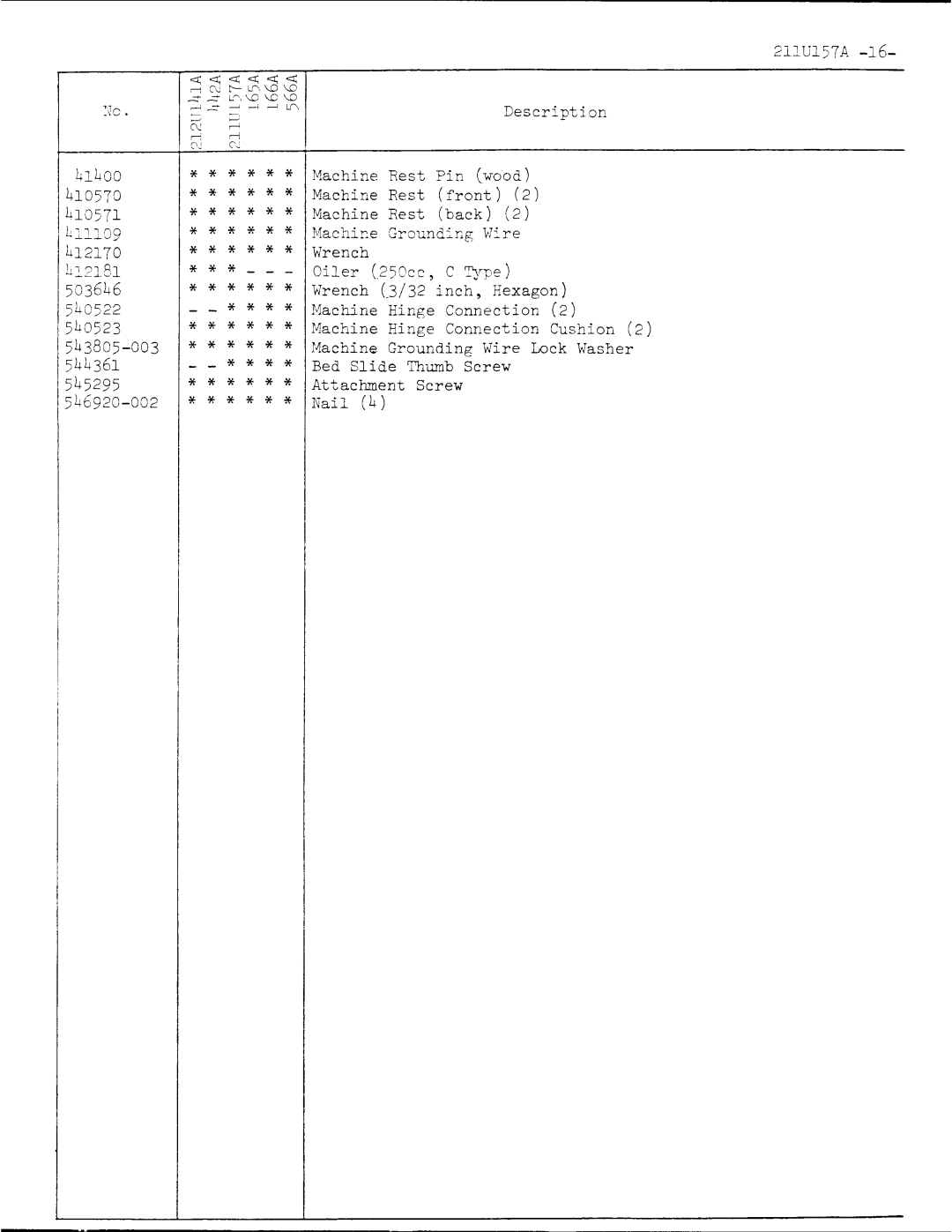 Singer 211U157A manual 
