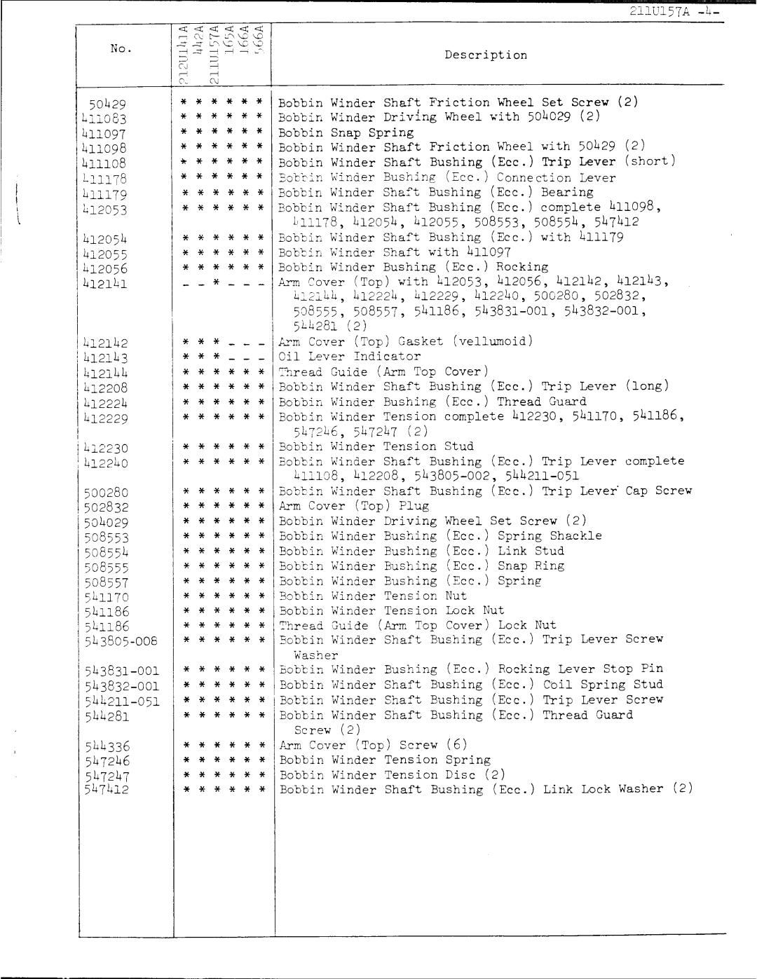 Singer 211U157A manual 
