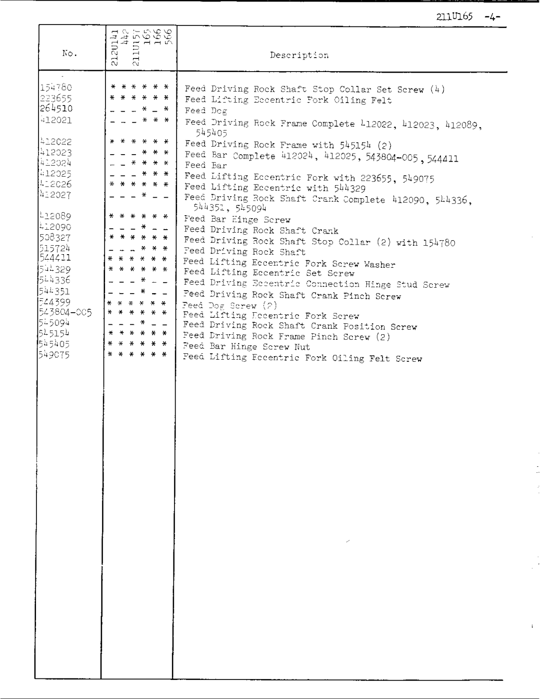 Singer 211U165 manual 
