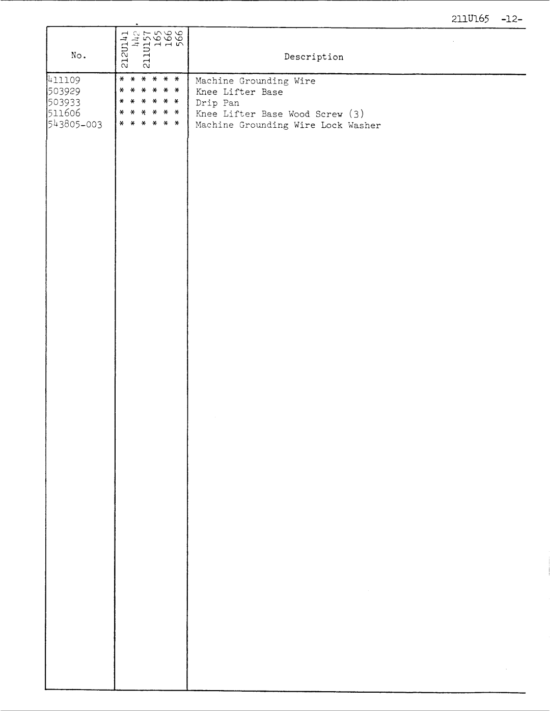 Singer 211U165 manual 