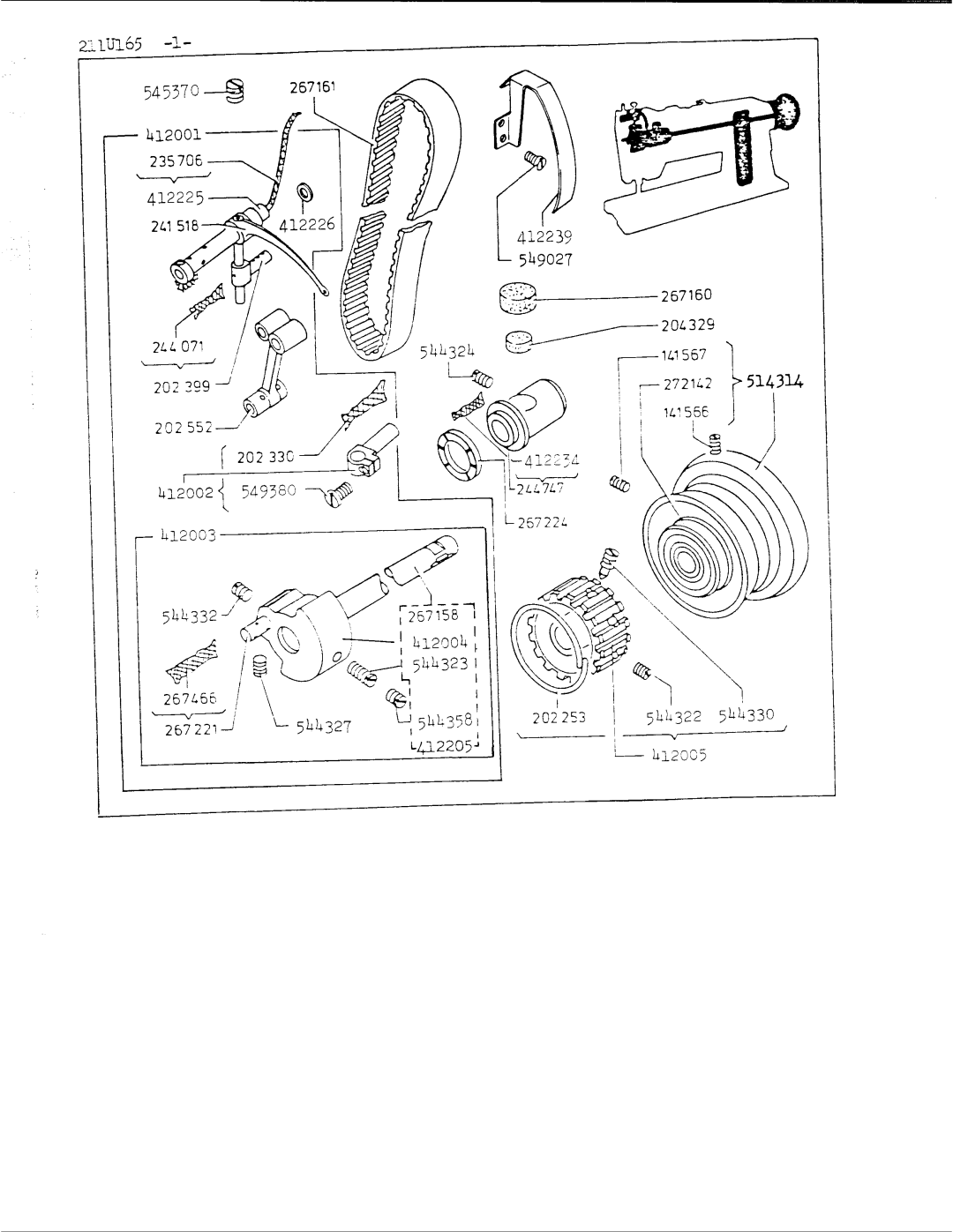 Singer 211U165 manual 