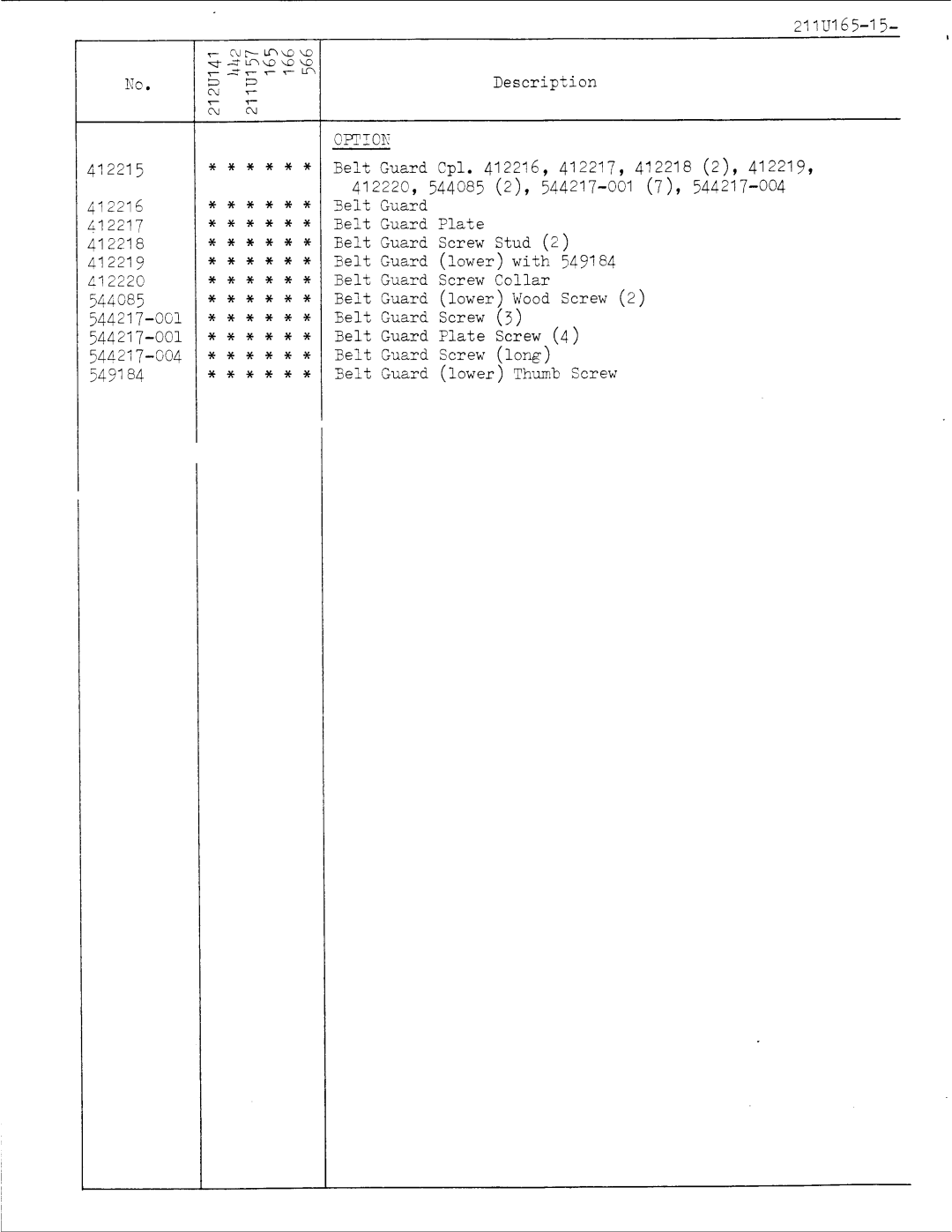 Singer 211U165 manual 