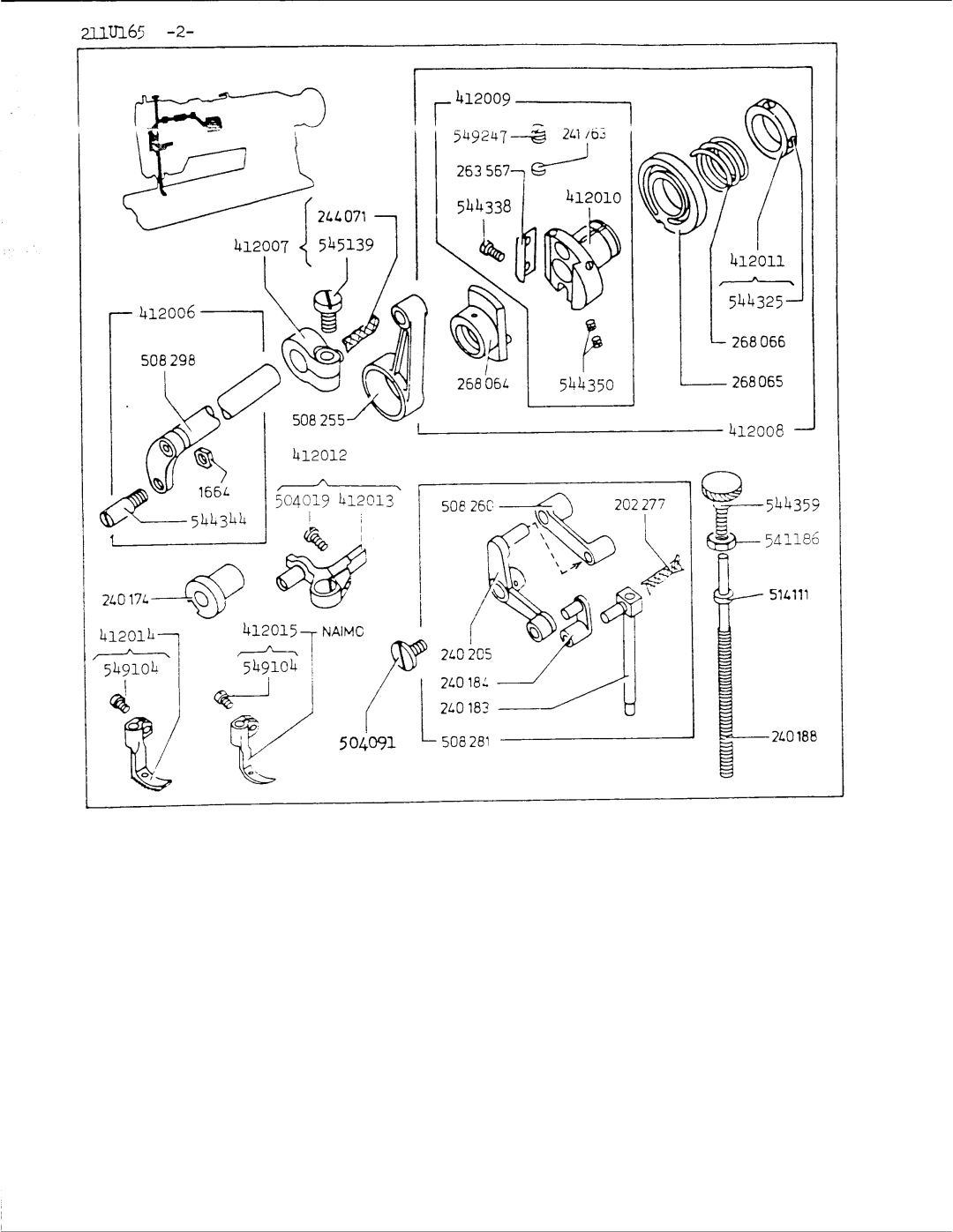 Singer 211U165 manual 