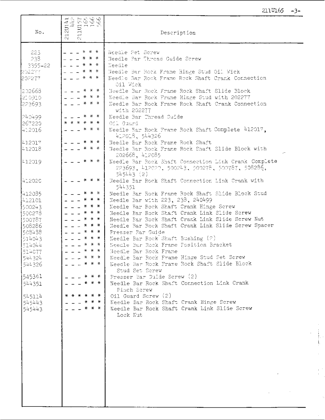 Singer 211U165 manual 