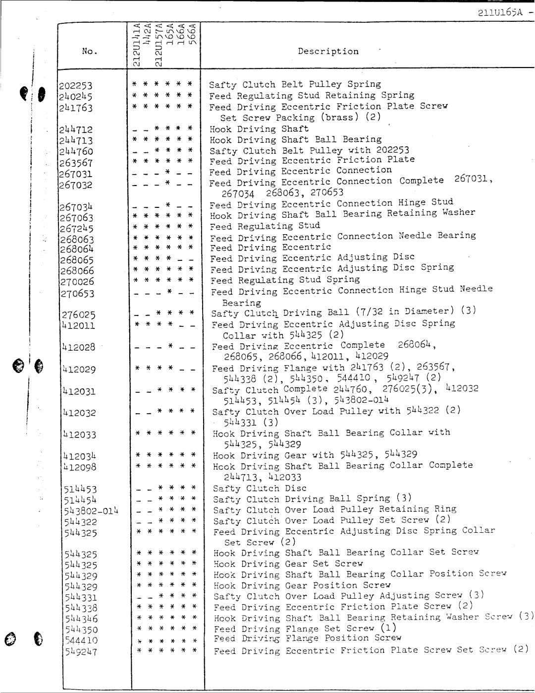 Singer 211U165A manual 