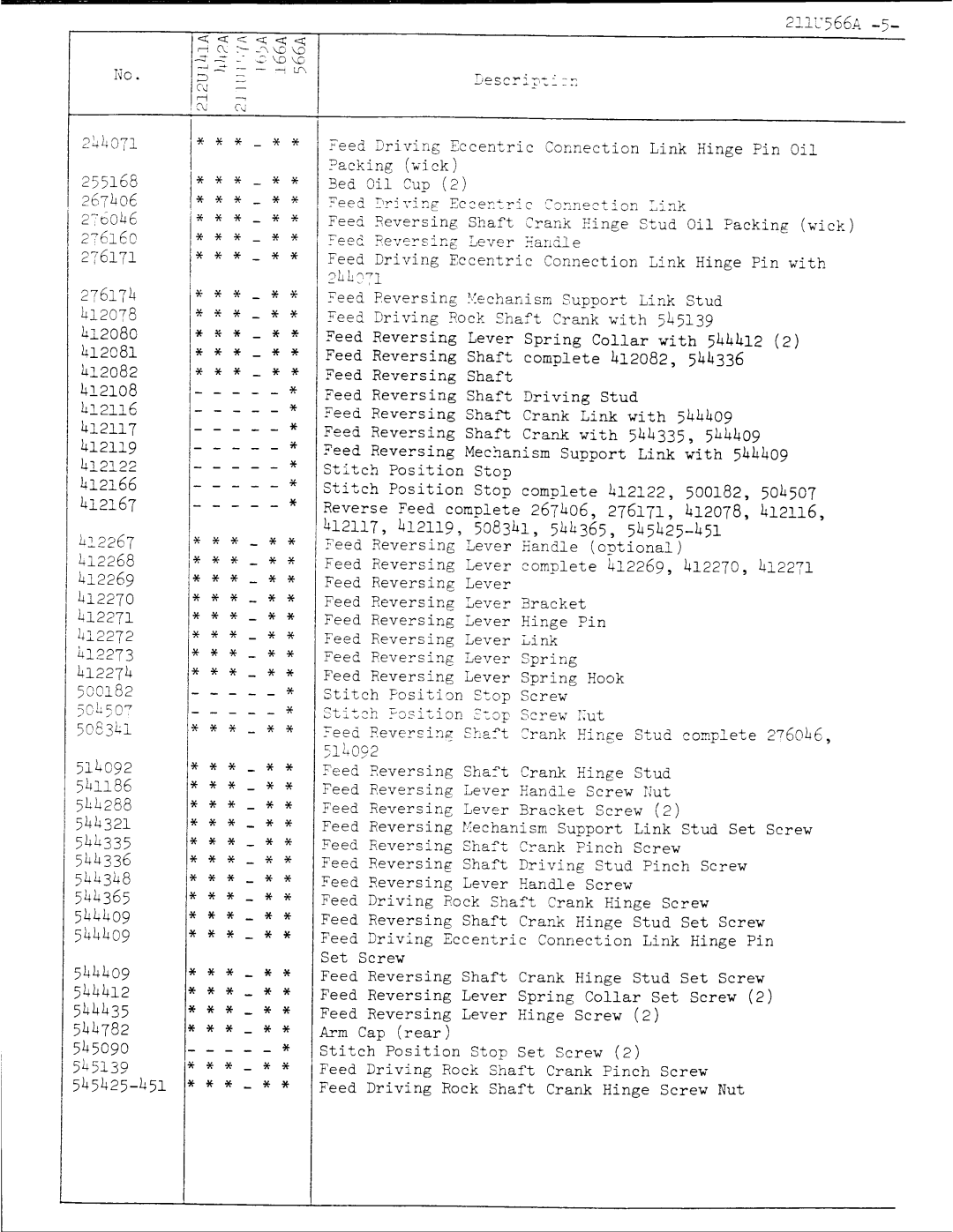 Singer 211U566A manual 