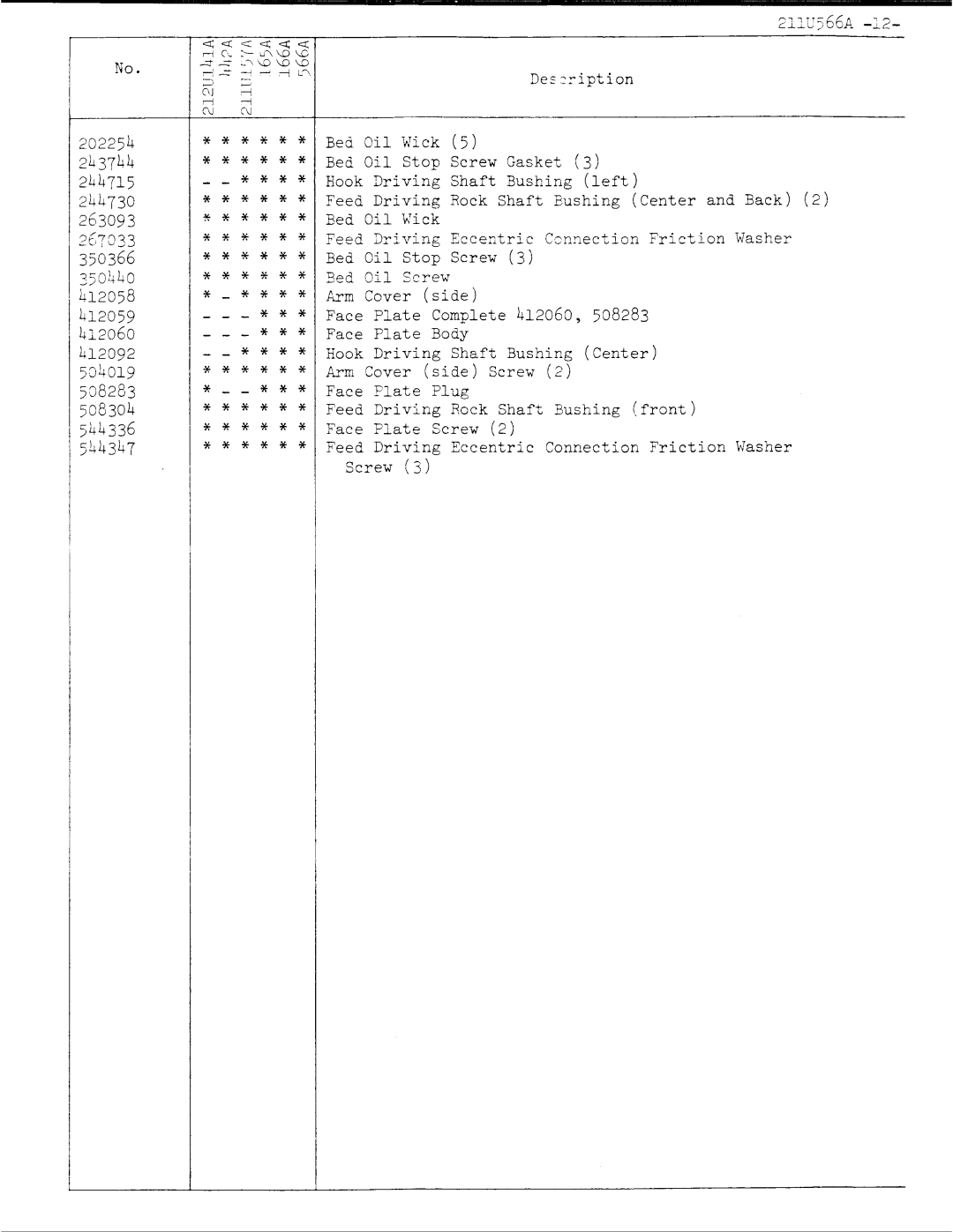 Singer 211U566A manual 