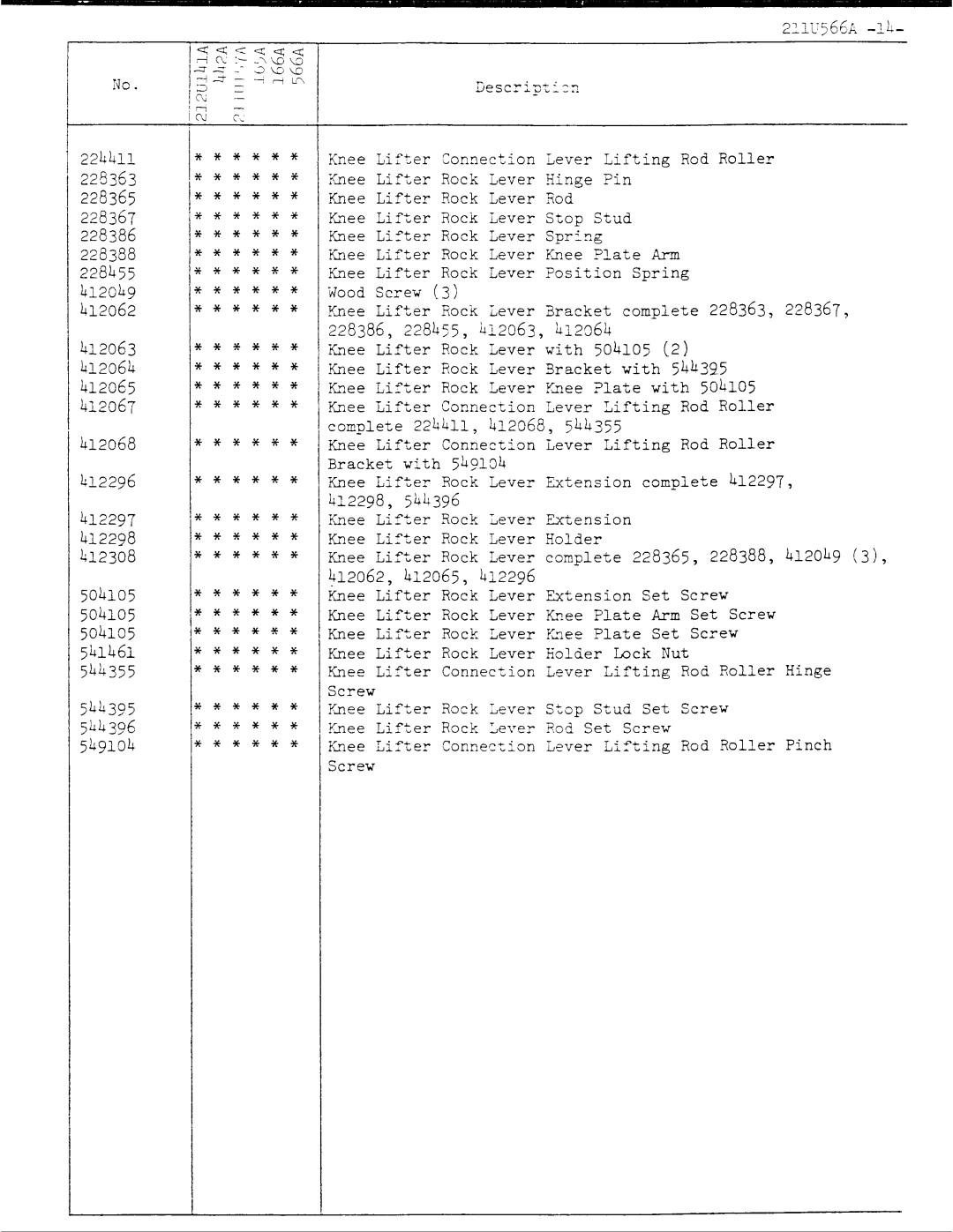 Singer 211U566A manual 