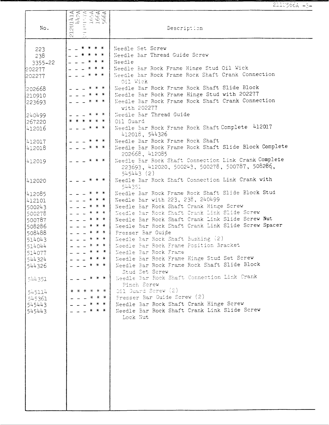 Singer 211U566A manual 