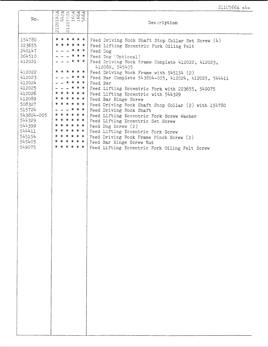 Singer 211U566A manual 