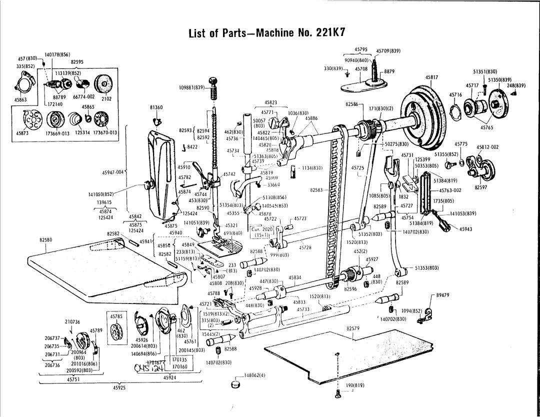 Singer 221K7 manual 