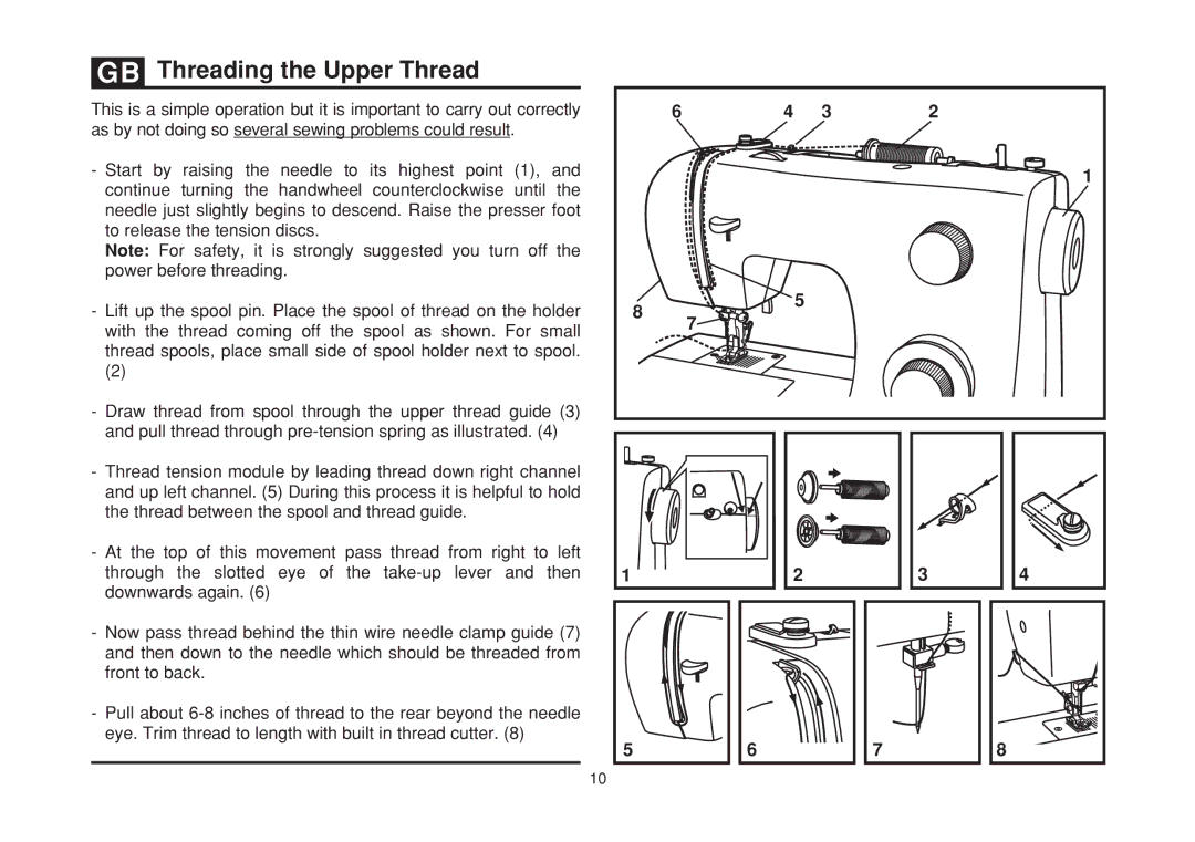 Singer 2259 instruction manual 609 