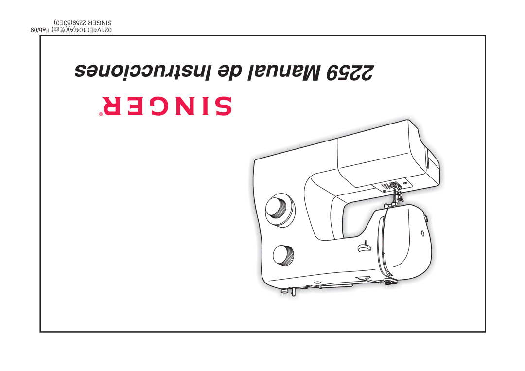 Singer instruction manual 83E02259 Singer 