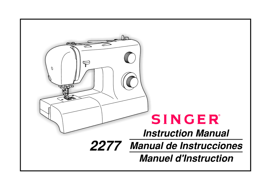 Singer 2277 instruction manual 