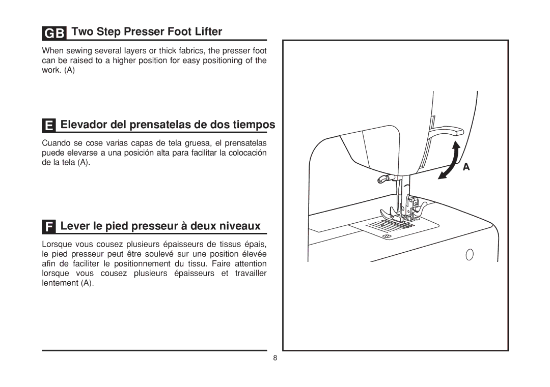 Singer 2277 instruction manual D2E-D 