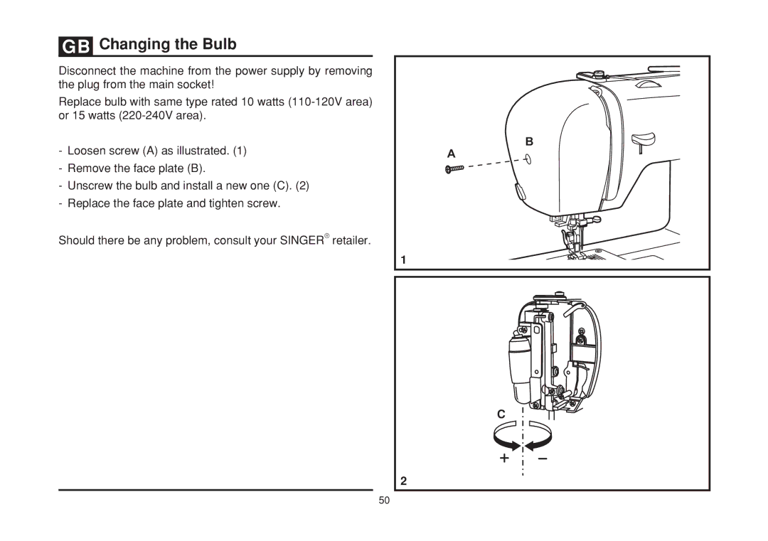 Singer 2277 instruction manual + -..+ 