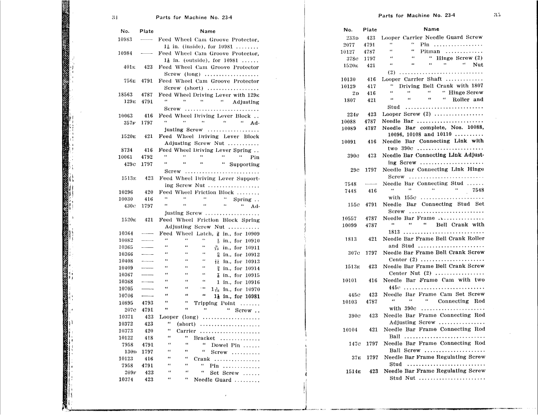 Singer 23-12, 23-16, 23-22, 23-30, 23-4, 23-21 manual 