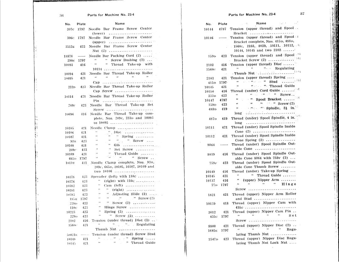 Singer 23-30, 23-16, 23-22, 23-12, 23-4, 23-21 manual 