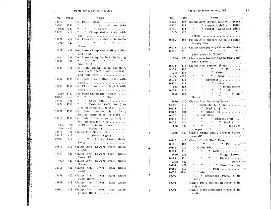 Singer 23-21, 23-16, 23-22, 23-12, 23-30, 23-4 manual 