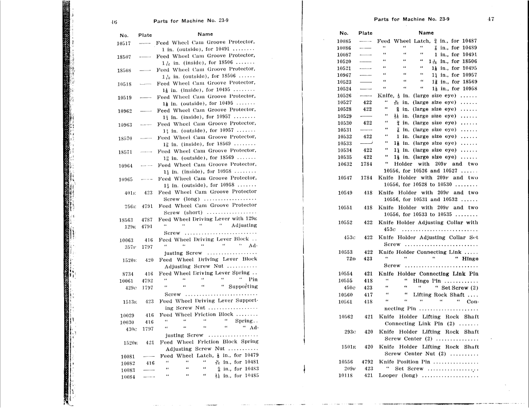 Singer 23-22, 23-16, 23-12, 23-30, 23-4, 23-21 manual 