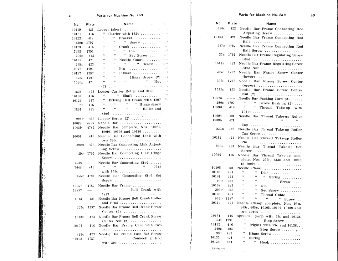 Singer 23-12, 23-16, 23-22, 23-30, 23-4, 23-21 manual 