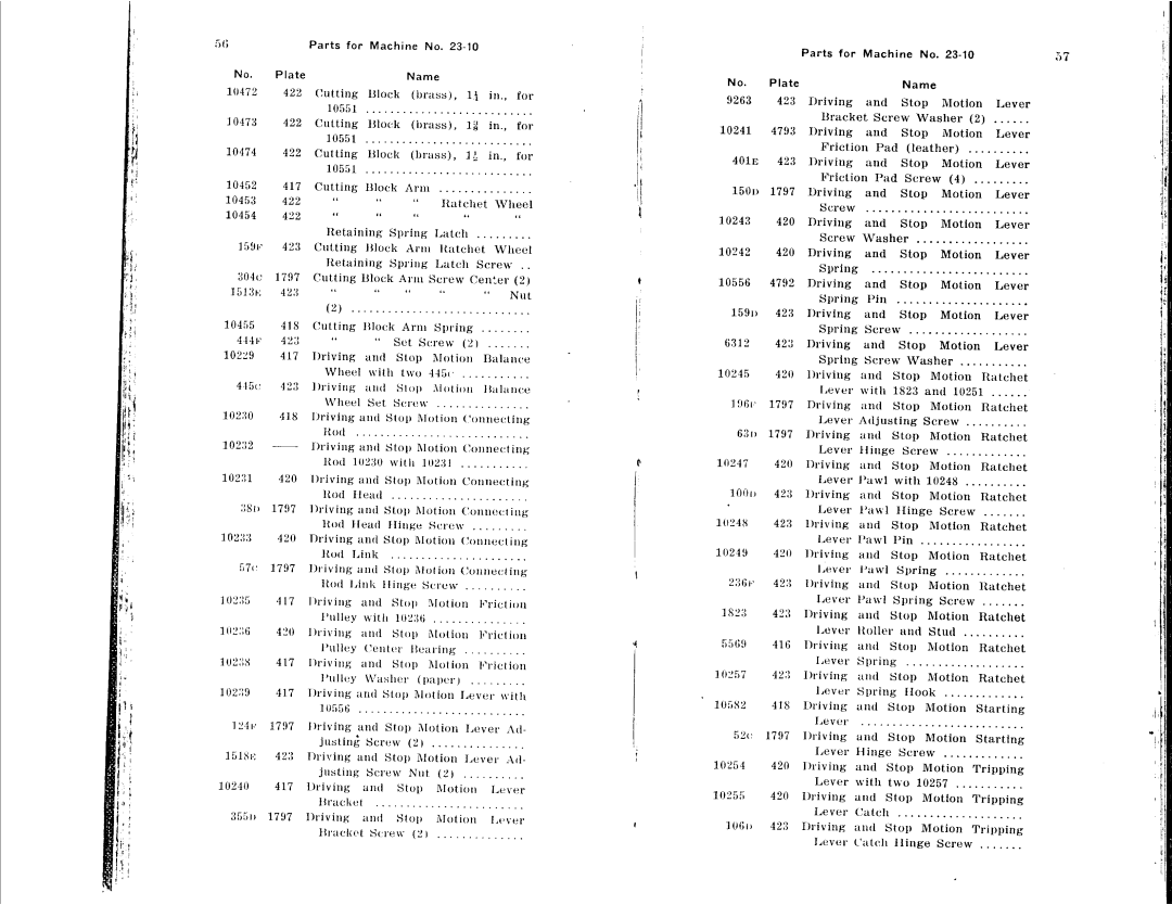 Singer 23-16, 23-22, 23-12, 23-30, 23-4, 23-21 manual 